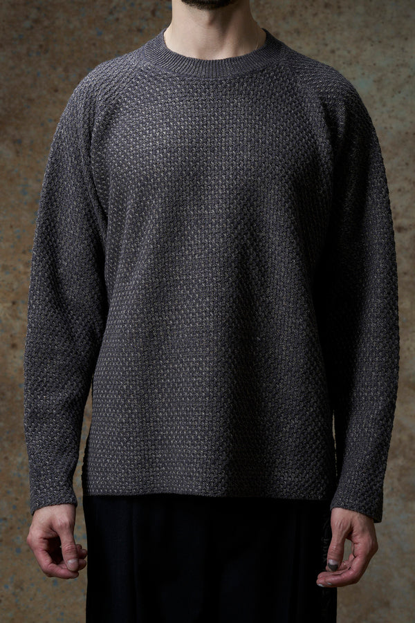 DEVOA Fall/Winter 2025: Crewneck Sweater DVA-KTS-LWML-MERANGE GRAY